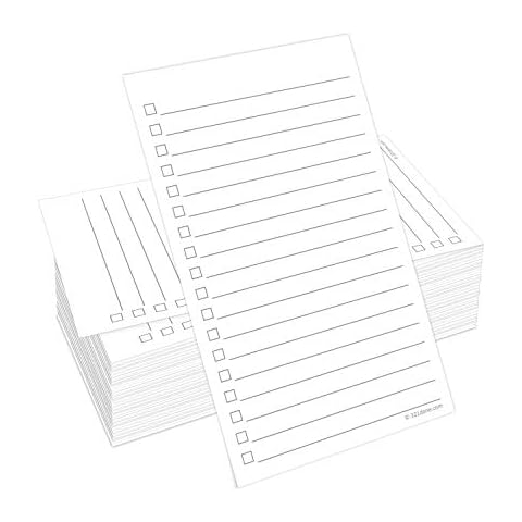 321Done Checklist Cards (Set of 100) 3x5 - Double Sided Index Cards - Notecards with To Do Checkboxes - Thick Card Stock - Made in The USA Cover
