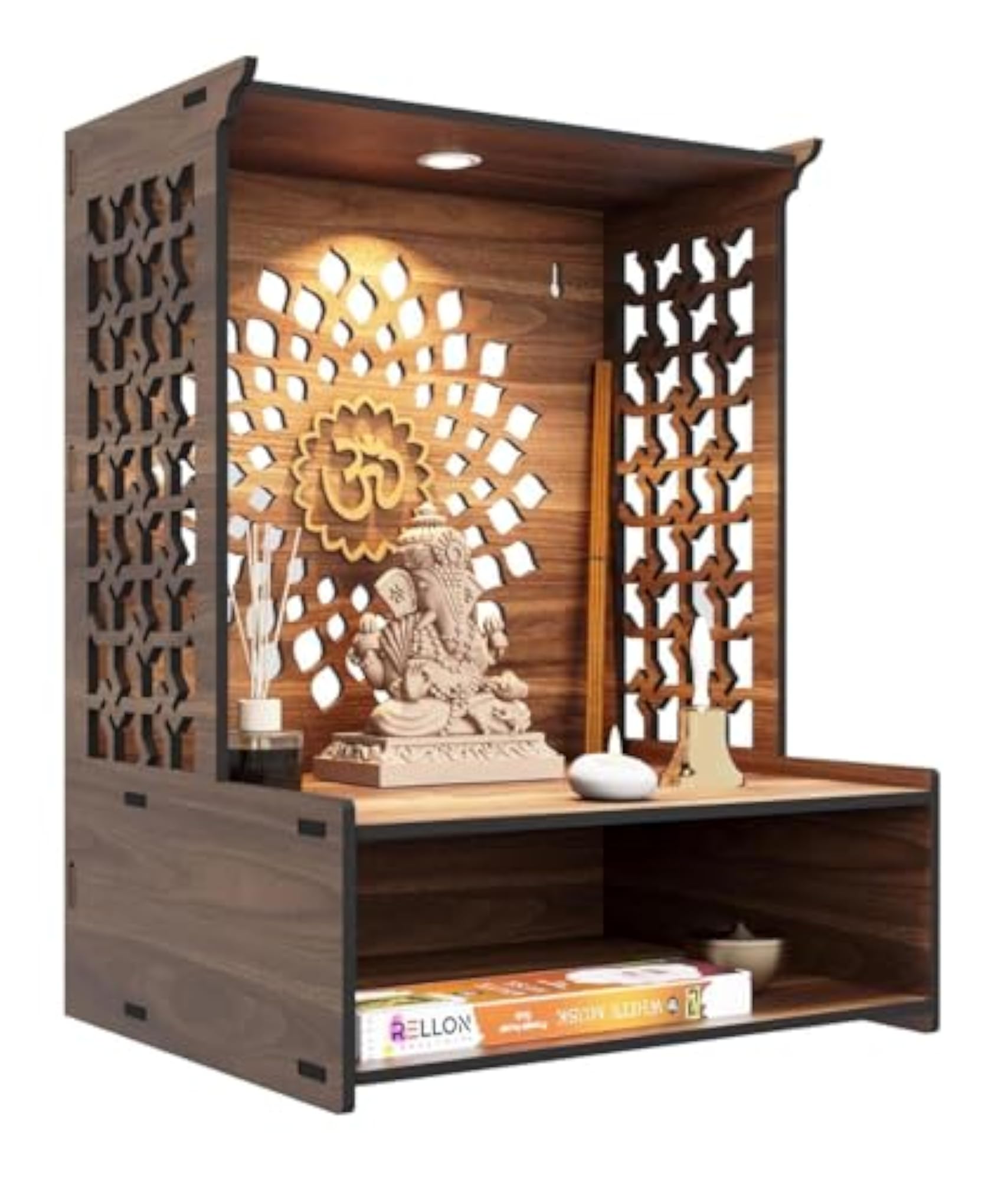 Swastik Design Pooja Mandir for Home Temple
