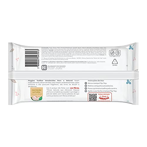 Huggies Puro e Natural - Lenços Umedecidos, 48 lenços