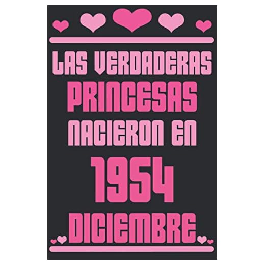 Las Verdaderas Princesas Nacieron en 1954 Diciembre: Regalo de cumpleaños de 66 años para mujeres cuaderno forrado cuaderno de cumpleaños regalo de, ... niñas, tía, novia , 6 * 9 pulgadas 120 pagina