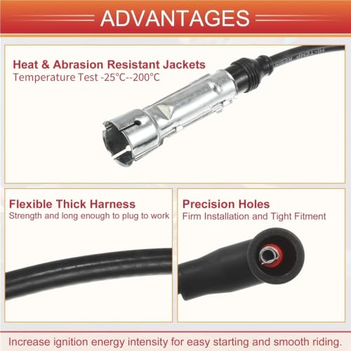 Cable de encendido de coche de 7mm para solucionar tirones en Benz 380SE 5