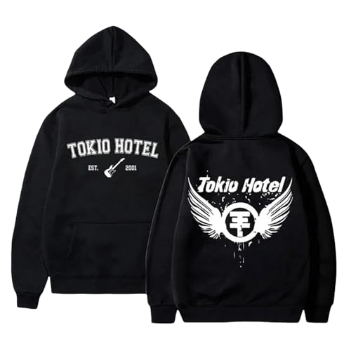 Voulkco Sweats à Capuche pour Hommes Tokyo Hotel Rock Band Imprimé Pullover Loose Harajuku Streetwear Sweat à Capuche Unisexe Noir-A||XS Voulkco Sweats à Capuche pour Hommes Tokyo Hotel Rock Band Imprimé Pullover Loose Harajuku Streetwear Sweat à Capuche Unisexe Noir-A||XS