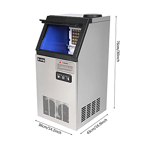 Máquina de hielo comercial acero inoxidable 150 lbs miniatura 7
