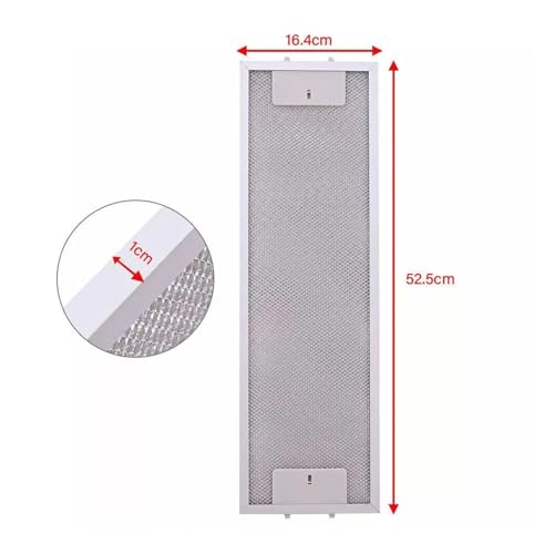 Filtro de grasa para campana extractora compatible con RSFR8S y RS6S de 2 uds 4