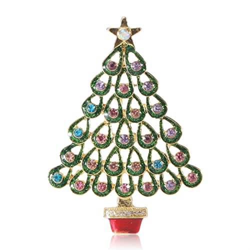 Broche de Noël strass pour raviver un pull terne ou une robe simple