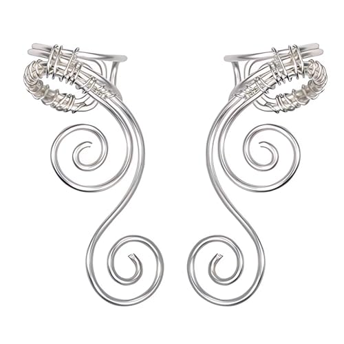 Handmade Ear Cuff Earrings, OwMell Elf Ear Cuffs No Piercing Hypoallergenic Simp...