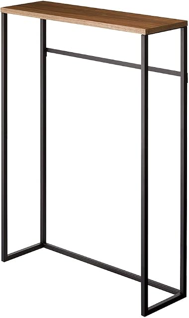 Yamazaki Home Slim Console Steel | End + Side Tables, Wood Alloy, Black, One Size