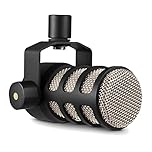 RØDE PodMic Microfono Dinamico di Qualità Broadcast con Supporto a Sbalzo Integrato per Podcasting, Streaming, Gaming e Registrazione Vocale