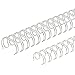 Produktbild LEO's - Premium Metall Binderücken A4 - Drahtringe Ø= 14,3mm silber n.c., 9/16"Teil.3:1-34 Schlaufen Metallbinderücken - Drahtkämme/Bindekämme vom Fachhandel - Drahtbinderücken für Dokumente 100 St.