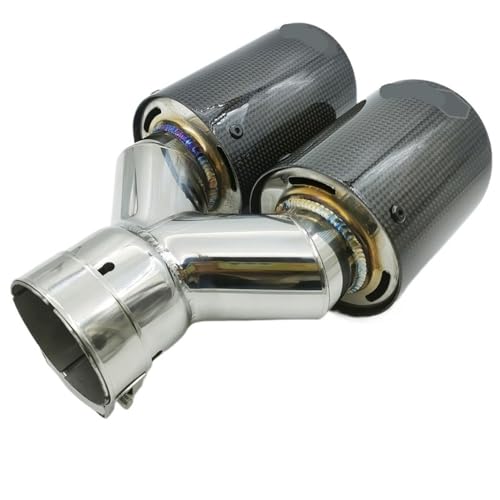 Silenciador de escape universal de doble salida para amantes del motor