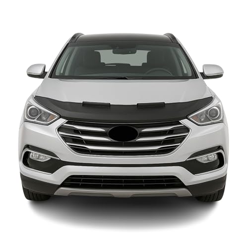 OMAC Car Bonnet Mask Hood Bra for Hyundai Santa Fe 2013-2018 Black 1 Pc