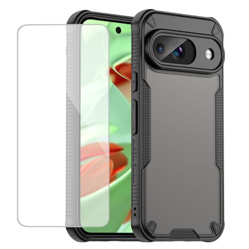 Coque Pixel 9 antidérapante et housse arrière givrée translucide