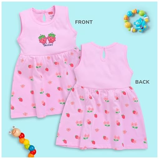 LuvLap Sleeveless Girls Frock (LLAMZGR0103_Multicolour-6 12 to 18 Months)