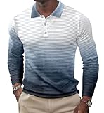 TEJIDO PREMIUM: esta camiseta polo para hombre está hecha de poliéster liviano y transpirable, tela finamente tejida, secado rápido y absorbe la humedad, la camiseta polo novedosa de manga larga es duradera y lavable a máquina, la tela de micro poliéster cómoda y elástica hace que el botón de manga corta tops ideales para el uso diario o para apilar. El polo de hombre de tela suave y ultrasuave te brinda la máxima comodidad en todas las estaciones.