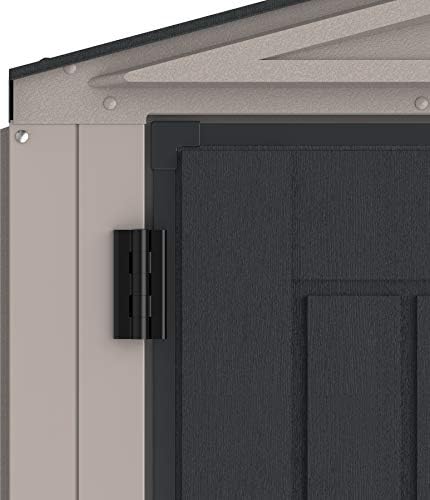 Duramax YardMate 5' x 8' PLUS Plastic Garden Shed with Plastic Floor - Anthracite & Adobe - 15 Years Warranty