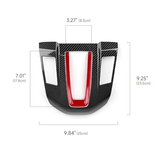 Image of Hybrid 2PCS Gear Shift Panel Decals for Honda CRV 2017 2018 2019 2020 2021 2022 Accessories CR-V ABS Carbon Fiber Interior Stickers