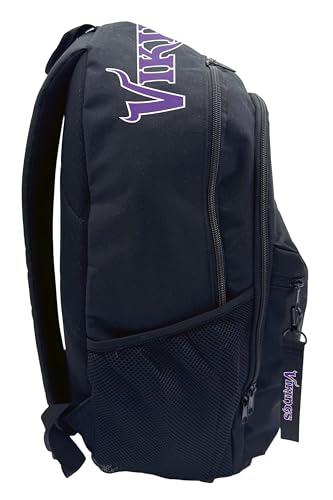 Image of NFL Minnesota Vikings Backpack - Triple Stripe Wordmark Design with Keychain