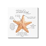Stupell Industries Anatomy of Starfish Sea Life Wildlife Educational Facts, Design by Dishique