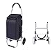 Carro plegable de aleación de aluminio Carro plegable Carro de compras portátil Carro de compras Familiar Comestibles Carro de compras Ligero Dibujo a mano Cabo para Compras Viajes Manejo y Equipaje