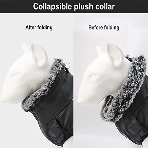 Vivi Bear Hundemantel Grosse Hunde, Hundemantel Wasserdicht,Integriertes Brustgurt-Design Hund Jacke,Weichem Fleece-Nackenschutz, Geeignet FüR Mittlere Bis GroßE Hunde Im Freien