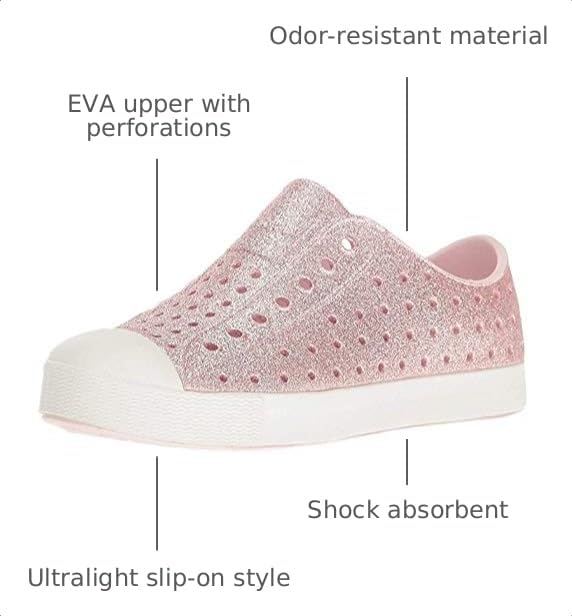 Image of Native Shoes Unisex-Kids Jefferson Bling Sneakers