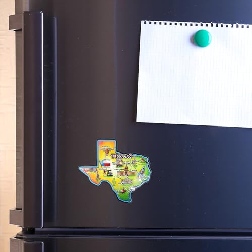 Imán decorativo mapa metálico de Texas 2.15 x 3.6 miniatura 5