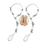 Kenjudess Bohemian Multi-colored Beaded Barefoot Sandals 2pcs Summer Beach Pearl Foot Chain with Toe Ring Crystal Slave Anklet Accessories for Women (Turquoise)