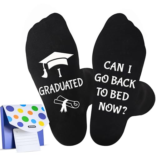 Jeasona Graduation Gifts Him Congratulations Graduation Presents Leavers Gifts Ideas Funny Socks 9-11 for Class of 2026 Phd Men for Son Grandson Boy