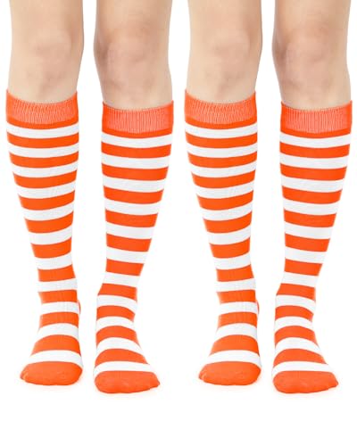 Image of Century Star Knee High Socks for Women Knee Long Striped Tube Socks Athletic Skate Soccer Stocking