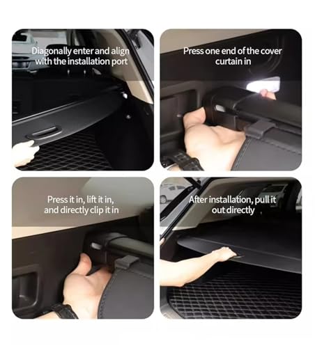 Cortina de maletero para Benz GLE W166 oculta equipaje viajes 5