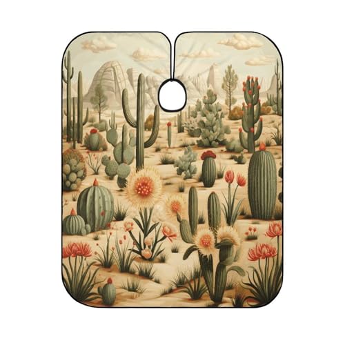 Capa de peluquería con estampado cactus y otros patrones miniatura 6