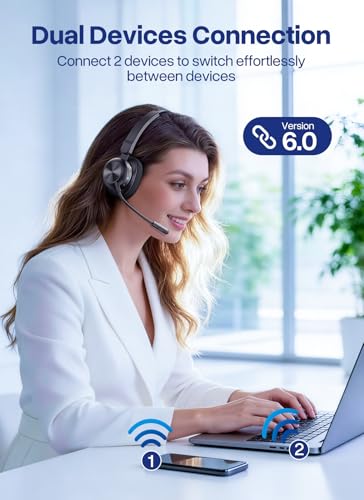 Image of Trucker Bluetooth Headset, Wireless Headset with Microphone