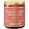 Worlds best grandma candle natural soy candle for the best grandparent ever christmas gift for grandmas grandmother present ideas gifts idea from grandson or granddaughter for grandparents  urban country home decor