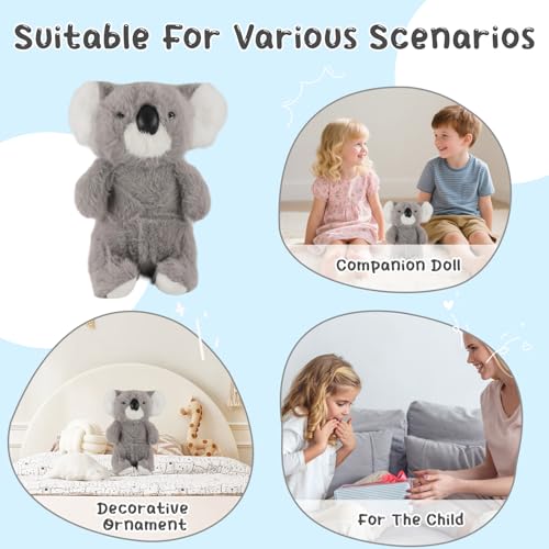 Ourdort Kuscheltier Koala 15 cm – Koala Plüschtier,Flauschiger Stofftier Koala für Mädchen, Jungen & Kinder,Ultraweiches Koala Kuscheltier zum Spielen,Sammeln & Kuschel