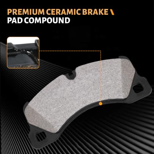Image of D1349 Front Ceramic Brake Pads Kit Fit For Porsche Cayenne 2028-2016, For Porsche Macan 2016-2017, For Porsche Panamera 2010-2016, For Volkswagen Touareg 2011-2017