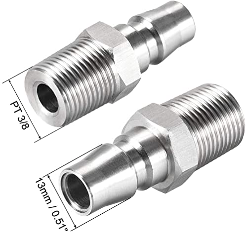 XYWHPGV Air Tool Pressure Washer Male High Flow Hose 3/8PT Nipple Quick Coupler Connecter Fittings(0f060 f9705 429be d01b9 64f14 7d110