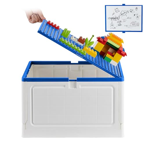 Storage Box,Toy Chest for Duplo Bins,Lego Storage Box for Boys and Girls (1 pack, Blue)