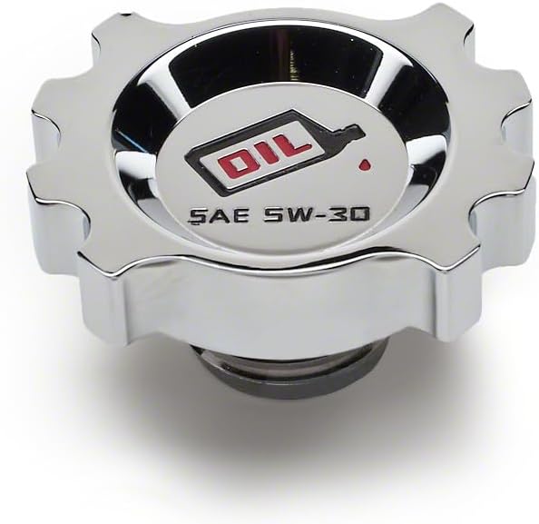 Oil Cap; Chrome Compatible with 87-93 5.0L Mustang; 94-01 Mustang GT