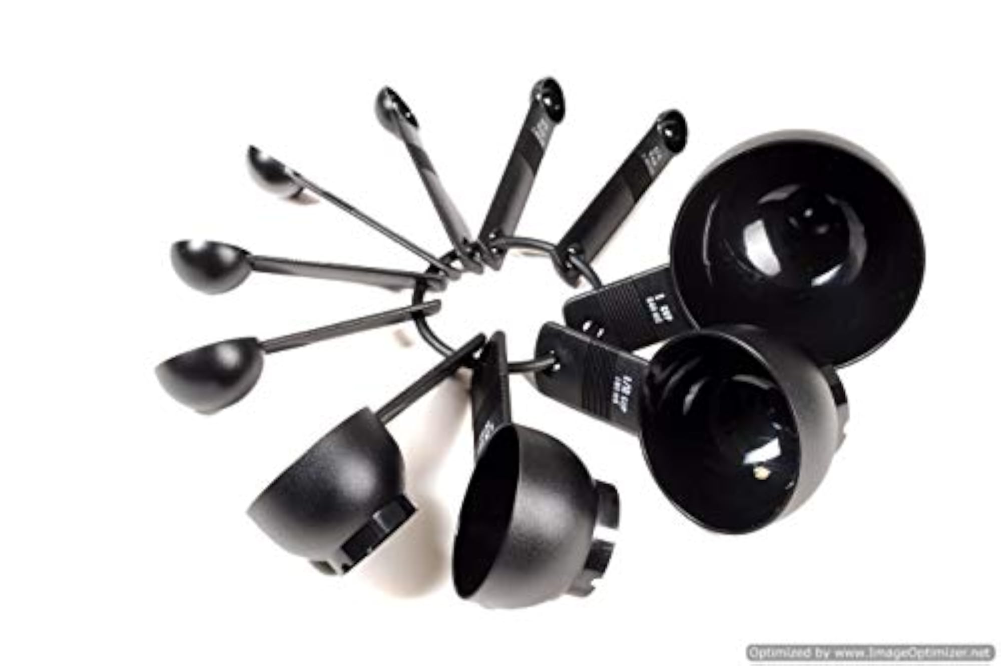 Black Measuring Cup and Spoon Set of 10 pc