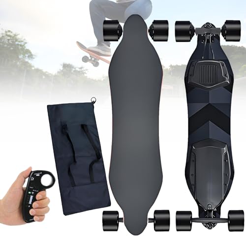 PxkVrin Skateboard Elettrico con Telecomando, Longboard...