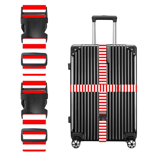 Image of Nuxovilar Luggage Straps Set for Suitcase 1.96x90.5in Polyester
