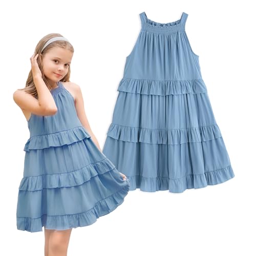 Simplee kids Girls Dresses Sleeveless Linen Teen Dresses Casual Summer Dress