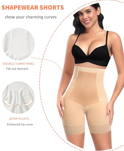 Image of Womens Shapewear Shorts Tummy Control Body Shaper Thigh Slimmer Slip Shorts for Under Dress Shapewear Underwear