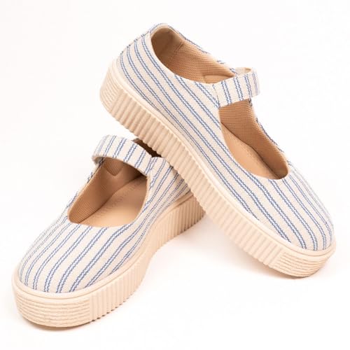 Image of Theater Women Maru Mary Jane Platform Shoes with Adjustable Strap | Soft Suede Finish | Cushioned Support for Casual & Smart Styling