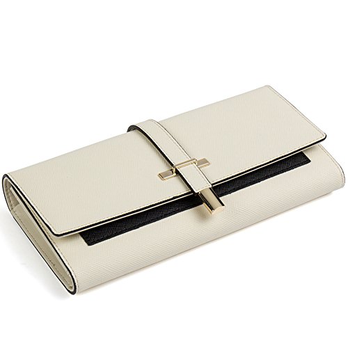 Image of CLUCI Leather Wallet for Women Slim Designer Trifold Ladies Credit Card Holder