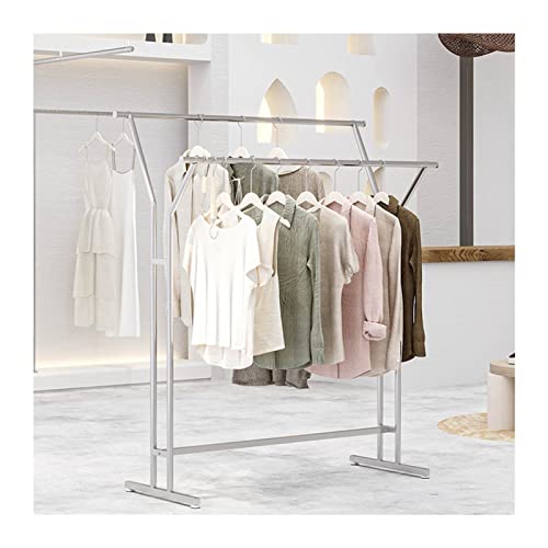 Garderobenständer Kleiderständer, Kleiderständer aus Edelstahl, Doppelschienen-Ausstellungshalter, Aufbewahrungsorganisator für Anzüge, Schals und Regenschirme, Flur, Eingangsbereich, Laden, Büromöbe