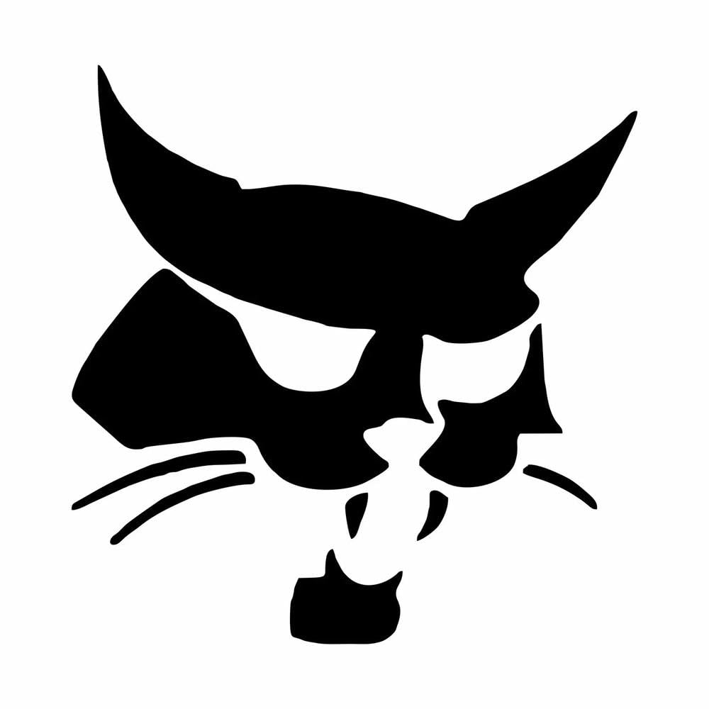 Design Bobcat Head Silhouette Car Sticker Vinyl Decal Car Decoration(Black,28cm)
