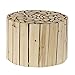 Relaxdays Soporte Macetas, Madera, Redondo, Aspecto, Maceteros, Pedestal Plantas, 20,5 x 30 cm, Color Natural