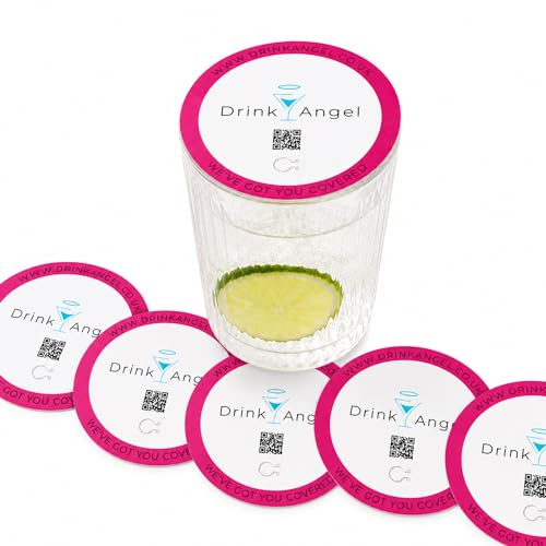 Drink Angel Pack of 20 Drink Cover Stickers | Anti Spike Drink Covers for Tamper Prevention | Secure Cup & Bottle Seal for Nights Out Clubs Parties Festivals | Discreet Drink Safety