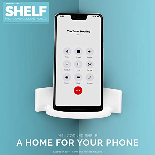 Mini Circular Corner Shelf Mount for Security Cameras, Baby Monitors, Speakers, Plants 